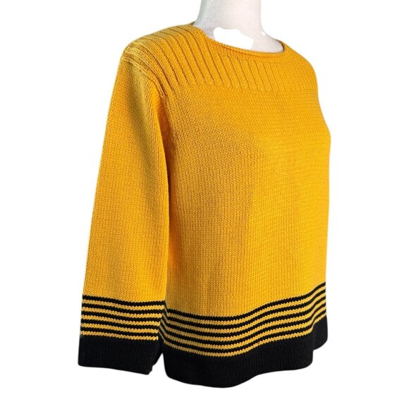 FIA Italia Handloomed Vintage Sweater Golden Yellow/Black Women's Size Large - Picture 5 of 9